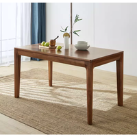LINSY 林氏家居 BQ1R-E  客厅实木餐桌 胡桃色 1.6米