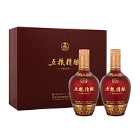 88VIP：WULIANGYE 五粮液 五粮精酿中国红皮质礼盒浓香型白酒