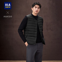 HLA海澜之家羽绒马甲男24新轻商务经典系列保暖马甲男冬HWRBW4W004A 黑色10 170/88A M125~136斤