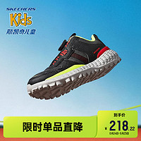 SKECHERS 斯凯奇 儿童鞋时尚个性旋钮鞋男童运动鞋春秋款透气休闲鞋