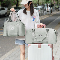 MOONMIX旅行包女士大容量短途旅游行李包袋干湿分离手提运动包收纳袋 雾凇绿大号(大容量+干湿分离)