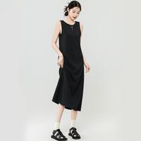 气质优雅背心裙2024夏款裙子直筒背心无袖连衣裙显瘦内搭长裙