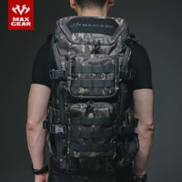 MAXGEAR暗星战术背包大容量登山包迷彩双肩背包运动旅行轻便户外背包 暗夜黑