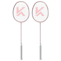 KUS 羽毛球拍超轻全碳素纤维儿童成人专业耐打单双拍套