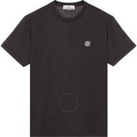 STONE ISLAND 石头岛 男士黑色logo T恤