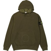 STONE ISLAND 石头岛 橄榄色男士logo贴布连帽衫