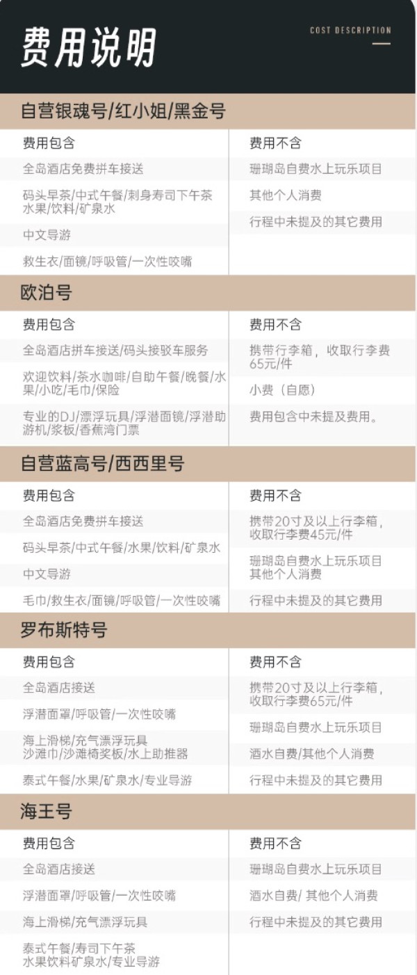 泰国皇帝岛+珊瑚岛帆船游一日游（含餐+接送+浮潜深潜+其他水上项目）