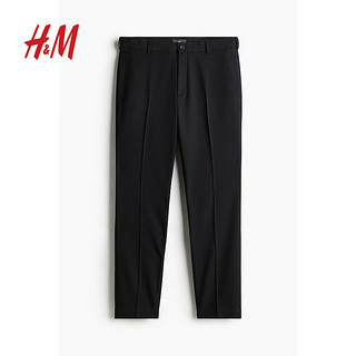 H&M男装西裤2024夏标准版型烟管裤西裤1229137 浅米色 165/72 28