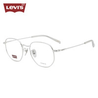 Levi's/李维斯 免费配镜 眼镜框架+依视路爱赞全晰膜御1.60镜片 依视路爱赞全晰膜御1.60/-600度 010银色