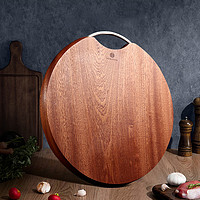 88VIP：原森太 乌檀木菜板圆形整木砧板家用案板抗菌防霉粘板厨房实木菜板