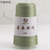 弗玛恩高档品质桑蚕丝线纯线手工织细丝线手钩针线夏季【1两】规格 竹青