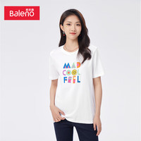 班尼路(Baleno)女装夏日风情圆领印花T恤季潮流短袖t恤女 01W L
