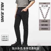 ABLE JEANS【大V裤】24秋季男士立体剪裁弹力牛仔裤男 炭黑【7月2日前】 31/32