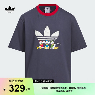 adidas运动上衣短袖T恤男大童儿童夏季阿迪达斯三叶草 暗藏青 158CM