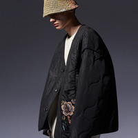 it 5cm/FIVECM男装绗缝棉服夹克民族风拼接外套7114F