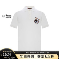 保罗史密斯（paul smith）男士PS刺绣印花POLO衫短袖 白色 XL