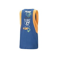 PUMA 彪马 男子篮球系列无袖T恤 539249-01蓝-柑橘橙色国际码M(175/96A)
