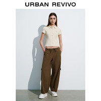 URBAN REVIVO 女士修身正肩短袖T恤 UWL440189
