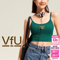 VfU美式复古运动背心女低强度带胸垫U型美背吊带训练外穿内衣