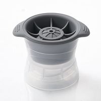 花幺里家用冰球冰格冻冰块模具圆球制作器制冰器硅胶威士忌冰球 灰色【大号冰球】