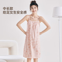 玛伦萨夏季吊带睡衣女睡裙无袖少女家居服舒适休闲透气亲肤家居服 MJ2570138粉色 M