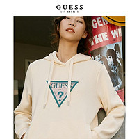 限尺码：GUESS 盖尔斯 情侣款秋男女加绒连帽套头卫衣-YK0K7009CN