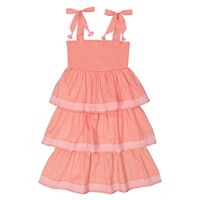 zimmermann 女大童装 蜜桃粉Tiggy连衣裙 3089DTIG-PEH