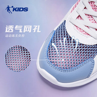QIAODAN 乔丹 中国乔丹童鞋女童运动鞋2024夏季新款轻便网面大童跑步鞋儿童鞋子