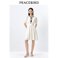 PEACEBIRD 太平鸟 女装2023年夏季新款绣花系带连衣裙A1FAD2G12