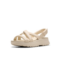Clarks 其乐 纤动系列 女士镂空交叉绑带厚底缓震罗马凉鞋 2618035