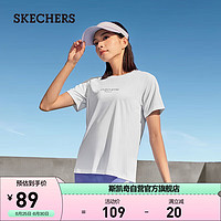 SKECHERS 斯凯奇 2024夏季运动T恤男女款圆领短袖吸湿速干透气舒适上衣