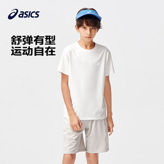 亚瑟士（asics）童装2024夏季男女儿童吸湿速干舒适弹力短袖T恤332241173099 313绿色 120