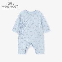 英氏（YEEHOO）【商场同款】婴儿衣服舒麻纤维连体衣丝滑亲肤哈衣爬服