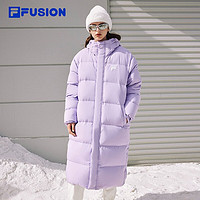 FILA FUSION斐乐潮牌女装羽绒服冬季时尚长款保暖外套女 奇幻紫-VT 170/92A/M