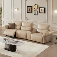 乐至宝 LAZBOY 皮沙发大小户型客厅电动功能沙发门店同款夏日尼斯GN.173 细腻白-小3人位【30天发货】