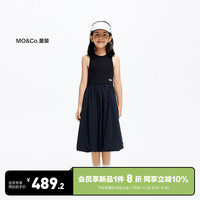 little MO&Co.little moco童装24夏女童无袖针织拼接伞裙连衣裙KBD2DRS043 黑色 130/64