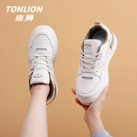 唐狮（TonLion）女鞋夏季韩版鞋子女厚底小白鞋女士增高运动板鞋 37