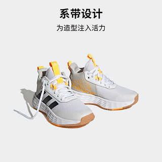 adidas OWNTHEGAME 2.0团队款实战篮球鞋男小童儿童阿迪达斯 白色/灰色/黑色 35.5(215mm)