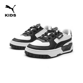 彪马（PUMA）儿童板鞋CALI简约大童系带休闲运动鞋 彪马白-黑色-彪马白 37码