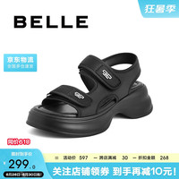 百丽扣饰沙滩凉鞋女夏新商场同款厚底凉鞋Z6R1DBL3
