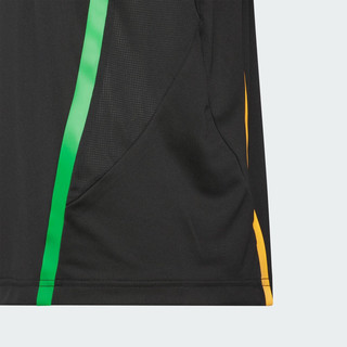 adidas休闲撞色上衣圆领短袖T恤男大童儿童夏季阿迪达斯轻运动 黑色 116CM