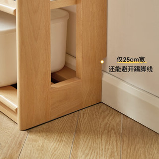 源氏木语儿童家具 儿童书架 全实木落地玩具收纳架储物架卧室简约家用可调节置物架 【山毛榉】0.6米可调节高书架