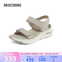 斯凯奇（Skechers）女士凉鞋119247 灰褐色/TPE 38 