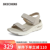 斯凯奇（Skechers）女士凉鞋119247 灰褐色/TPE 35 