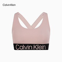 Calvin Klein内衣女士无钢圈轻运动可抽取垫交叉美背文胸QP3072O FTE-浅灰褐 S