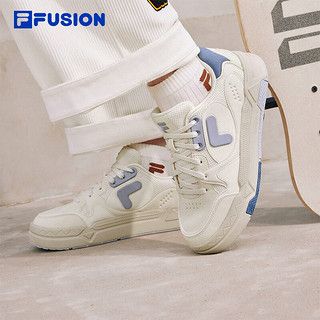 FILA  FUSION斐乐潮牌女鞋BANK DX鞋时尚休闲滑板鞋 奶白/永恒蓝-GI 39