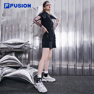 FILA FUSION斐乐潮牌BIANCO II女鞋休闲鞋秋款厚底鞋运动鞋 雨雾灰/银灰色-NS 36.5