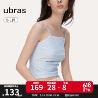 Ubras 甜妹风抹胸吊带凉感女士背心吊带女 涟漪蓝色 M
