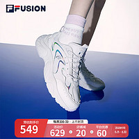 FILA FUSION斐乐潮牌CONCH DX女鞋潮流运动鞋秋休闲跑步鞋 雨雾灰/兰絮紫-NO 36