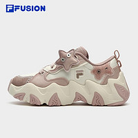 FILA FUSION斐乐潮牌STARFISH-CVS女鞋厚底鞋冬季帆布鞋 奶白/烟玫瑰-LG 40